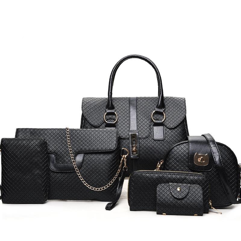 

One-shoulder Crossbody Handbag Six-piece Set Embossed Women s Bag