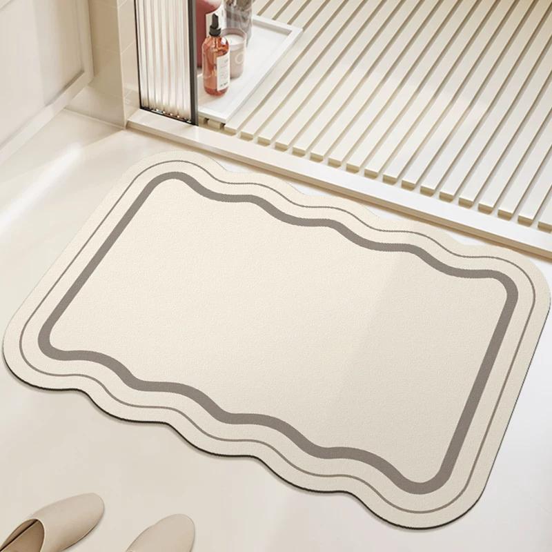 Bathroom Mats Mat Soft Diatom Ooze Absorbent Silicone Non Slip Toilet Toilet Toilet Doorway Carpet Bathroom
