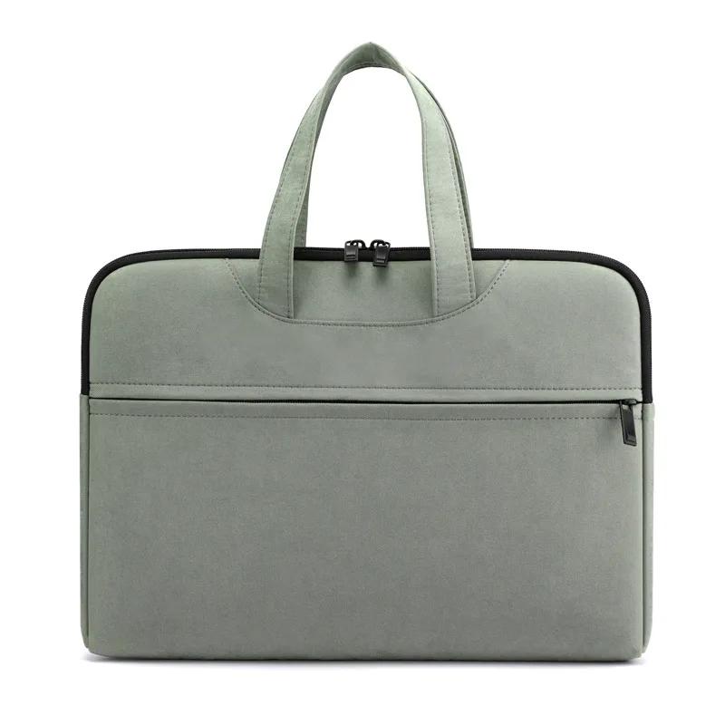 Large Capacity Gift Business Bag Handheld Information Bag Canvas Oxford Zipper File Bag Waterproof Briefcase Handbags