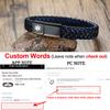 Vnox Bracciale ID Medico Personalizzato da Uomo Braccialetto in Pelle Intrecciata con Chiusura Diabete BPCO Alzheimer Gioielli Personalizzati