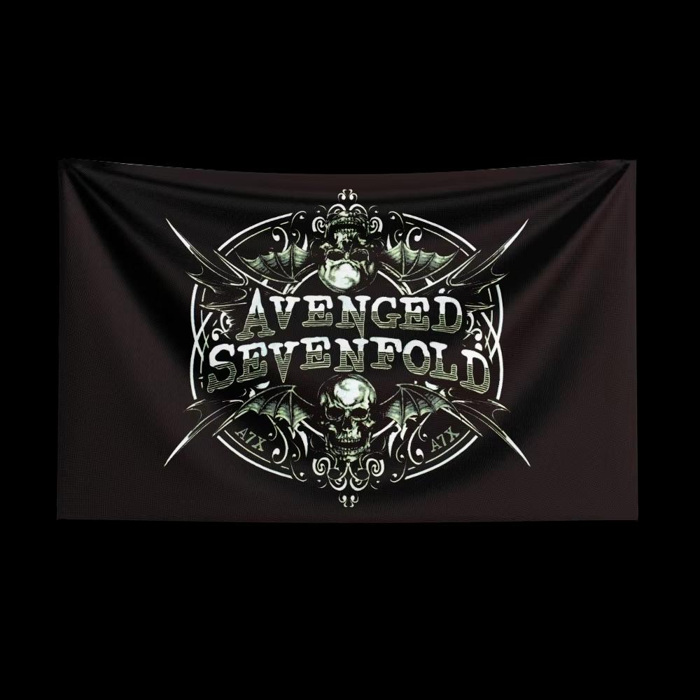 Rock Band Flag Tapestry AAvengeds Sevenfolds Aesthetic Room Decor Background Cloth Wall Art Decor OutDoor Concert Party Banner