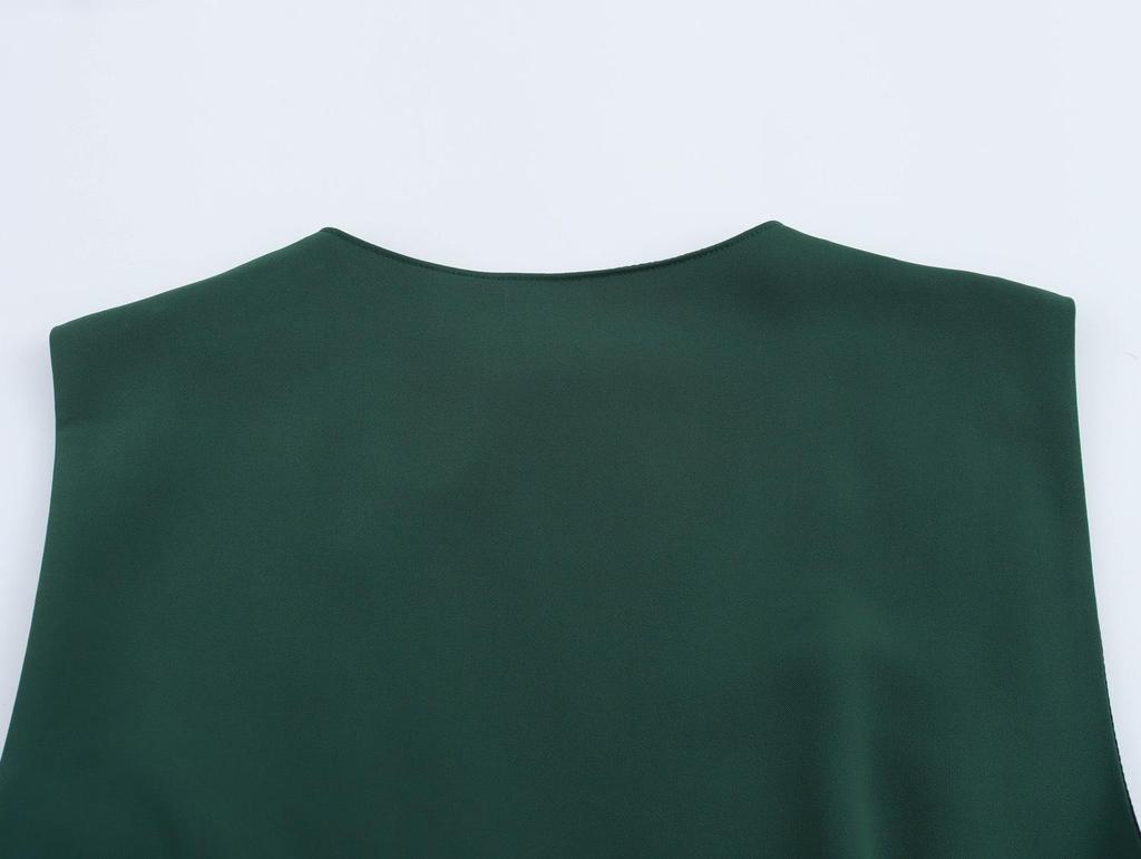 Rochie mini creponată slim fit în stil european și american pentru femei, Primăvara 2025