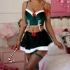 Christmas sexy costume abstinence bow split with net socks