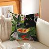 Black Cat Sunflowers Pillowcases Home Bedding Decorative Pillow Cover Wedding Super Soft Pillow Case