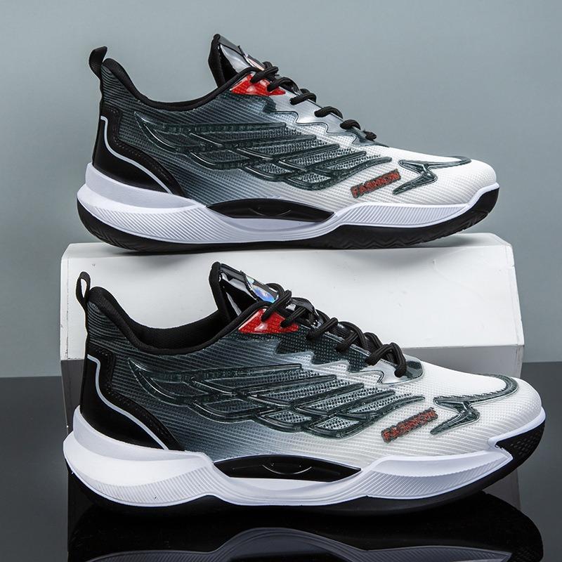 Men's Thick Sole Breathable Mesh Running Shoes, Color Block Fashion Casual Sneakers for Students Daily Wear