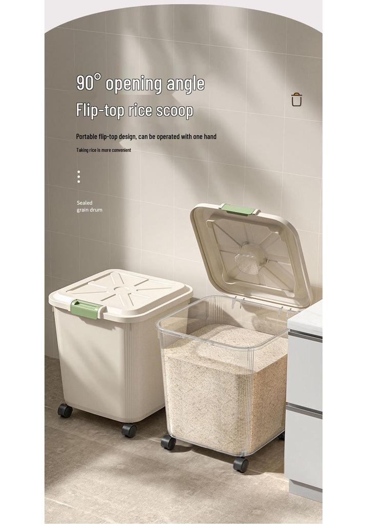 Insect-Proof, Moisture-Sealed Large Capacity Rice Storage Container