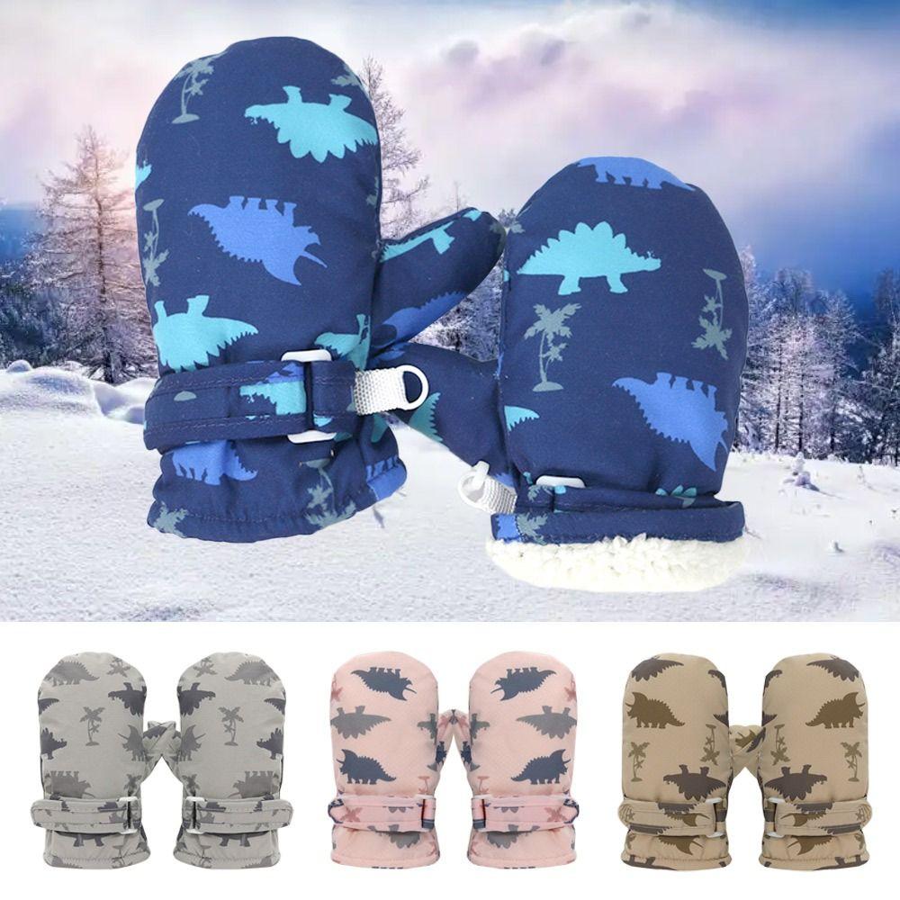 4-8 Years Windproof Children Skiing Gloves Waterproof Mittens Winter Warm Gloves  for Kids Toddler