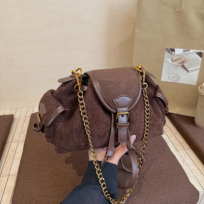 Herbst- und Winter-Bucket-Bag Retro High-End Tragbare Damenhandtasche Große Kapazität Schulter-Umhängetasche
