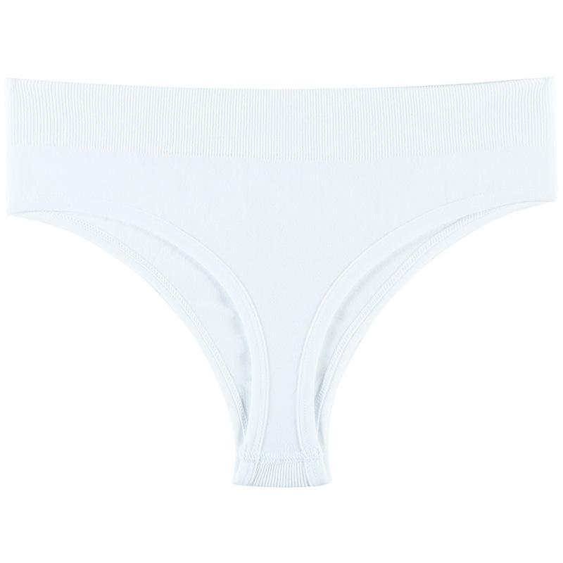 Dámské jednobarevné kalhotky Sexy středně vysoké G-string Tanga Dámské měkké nylonové spodní prádlo Pružné T-back Tanga Spodní prádlo