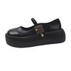 [Youshilai] Round Head Shallow Mouth Platform Loafers Women's Summer 2025 New Muffin Casual Versatile Single Shoes