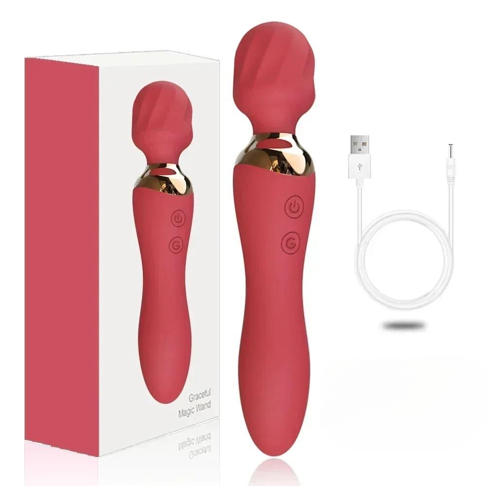 10 Speeds Heating AV Vibrators Magic Wand Vibrators Clitoral Stimulators Vaginal G-spot Massagers Women's Masturbators Sex Toys