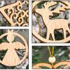 DIY Gifts Drop Pendant Christmas Tree Decoration Xmas Hanging Snowflake/Star/Angel Wooden Ornaments