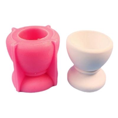 Easter Theme Candle Holder Molds, Eggs Shaped Candlestick Molds for DIY Candle Holder Gypsum Decorations Christmas Gift