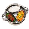 2024 Stainless Steel Fan-shaped Steaming Plate Separated Steaming Plate Kitchen Egg Steaming Box Bowl Electric Rice Cooker Cage