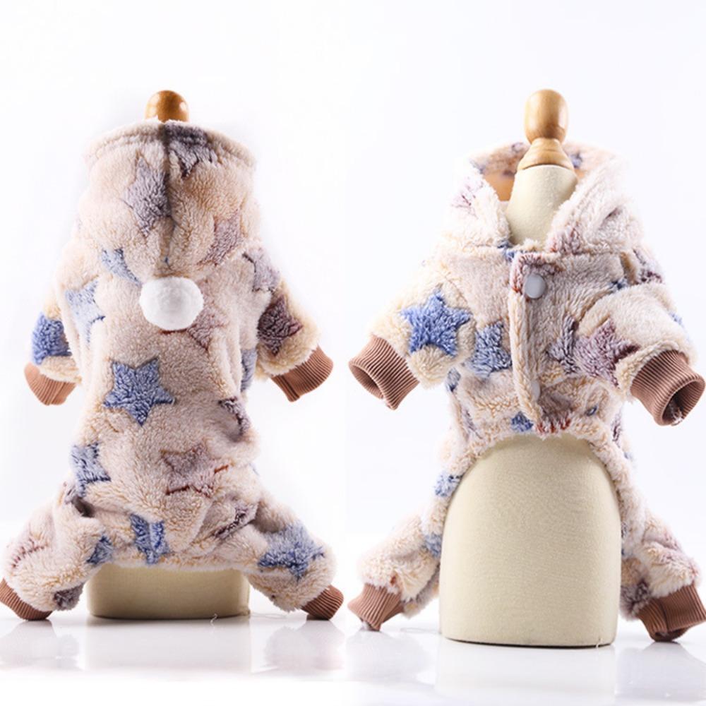 Four-legged Flannel Dog Pet Cat Dog Clothes Cat Supplies Warm Colorful Stripes