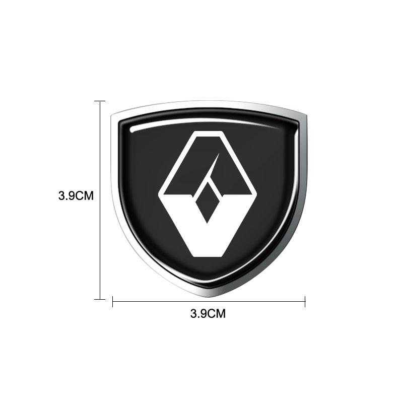 1 stk 3D Metall Auto Dørskjold Emblem Bil Karosseri Merke Klistremerke for Renault Dacia Megane 2 3 Clio 4 Captur Kadjar Fluence