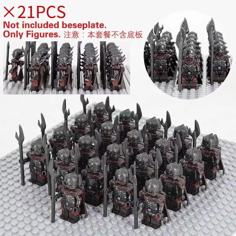 Medieval Military Lord Of Elven Guard Army Orcs Figures Building Block Dwarves Warriors The Rings Children Mini Assembled gift