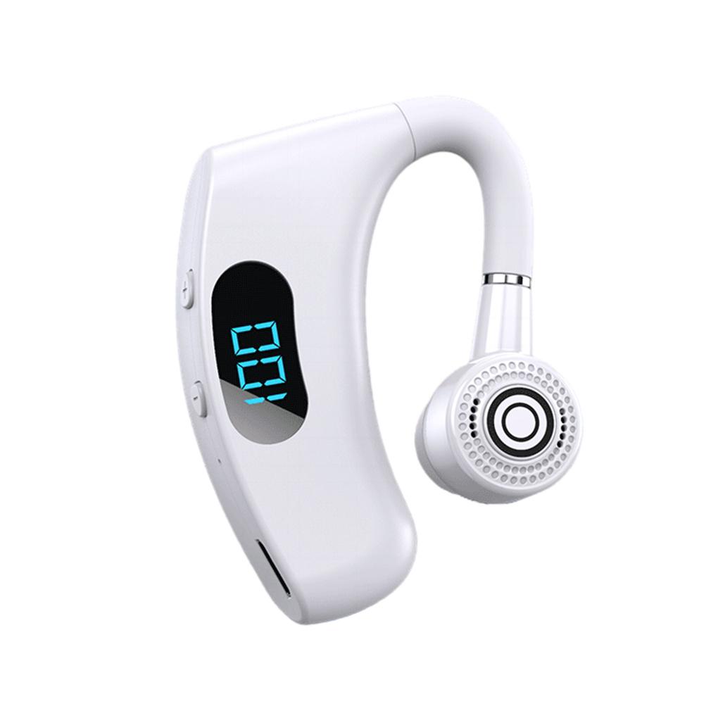 

HiFi Single Earphone with Microphone Digital Display Button Operation Bluetooth-compatible 5.2 Headphone Music Listening Earbuds белый