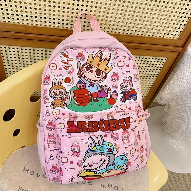 

Fun Cartoon Boys And Girls Backpack Cute Kindergarten Primary School Students Schoolbag Large Capacity Children S Bag розовый
