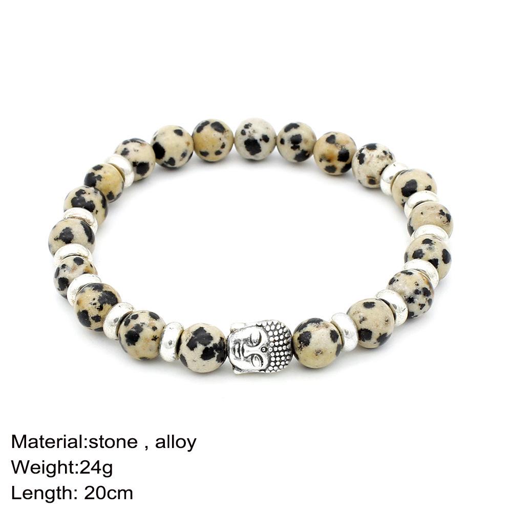 Popular Tourmaline Agate Spotted Stone Beaded Bracelet