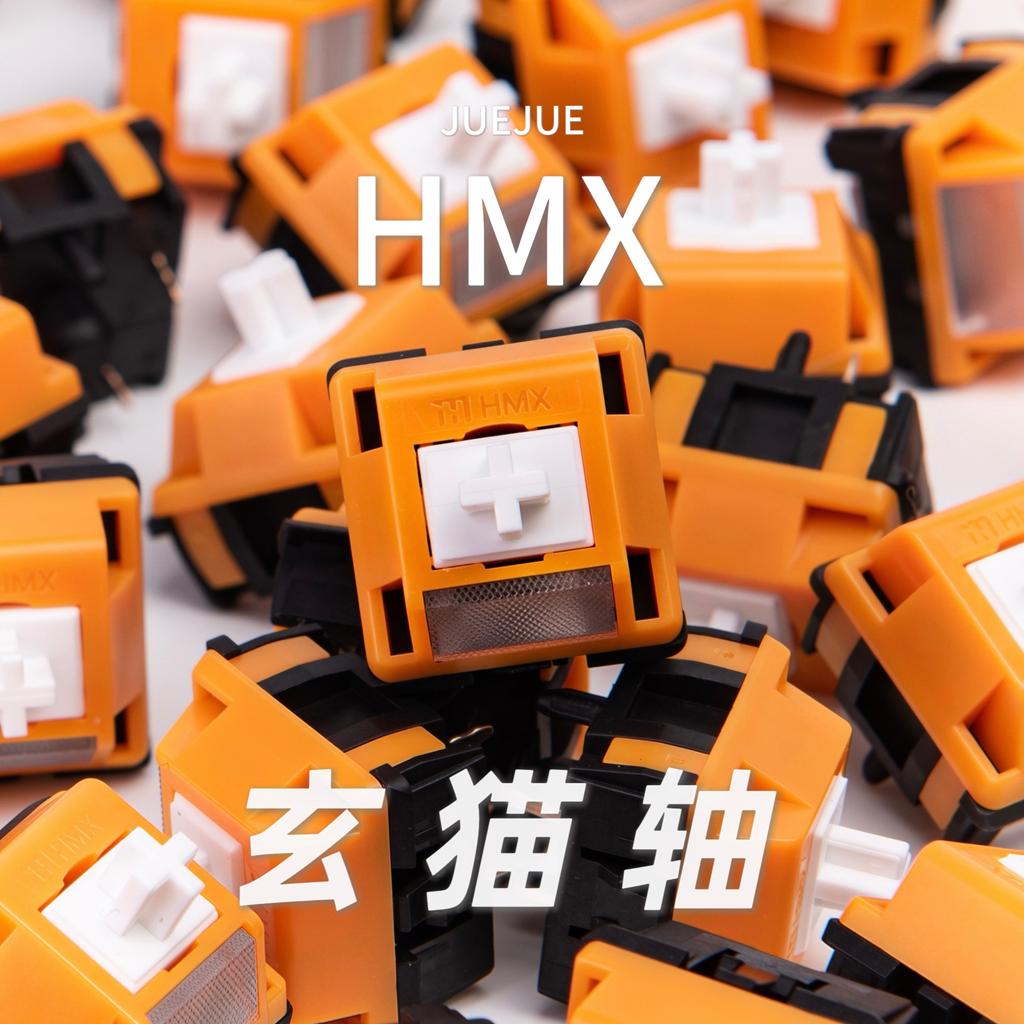 

HMX Hidden Cat Switch Advance paragraph Tactile Switches Custom Mechanical Keyboard Pre-Lubed 5Pin 45g HIFI Suitable Large Keys 10 PCS