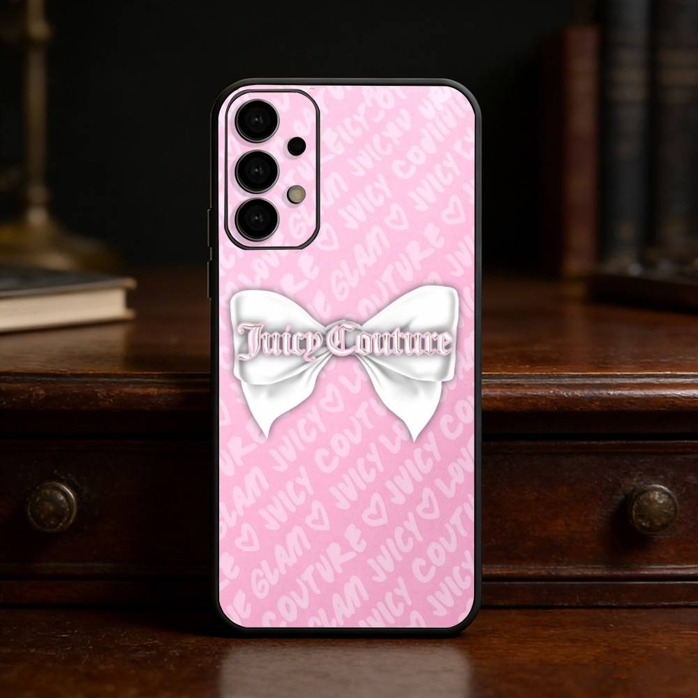J-Juicy C-Couture Chic Girly Phone Case For Samsung S25,24,23,22,30,21,10,9,Ultra,Plus,Lite Soft Black Case