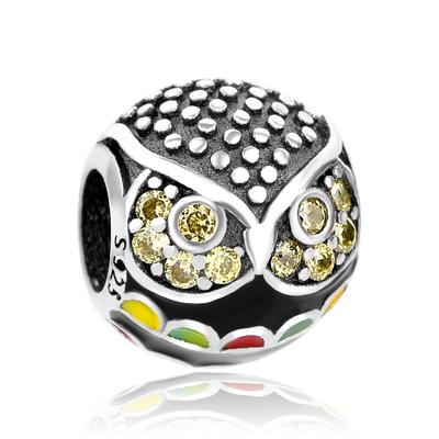New 1pc 925 Sterling Silver Owl Penguin Lucky Cat Football Diy Bead Fit Charms Bracelet Original For Women F097
