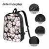 3Pcs Sport Baseball Balls Backpack Set for Kids Pen Bags Bookbag Sets with Lunch Box For School Students Knapsack