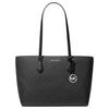 Michael Kors MK Sheila Logo Sølv Beslag Tote Taske Kvinder Tote Sort 35T4S6HT3B-BLACK