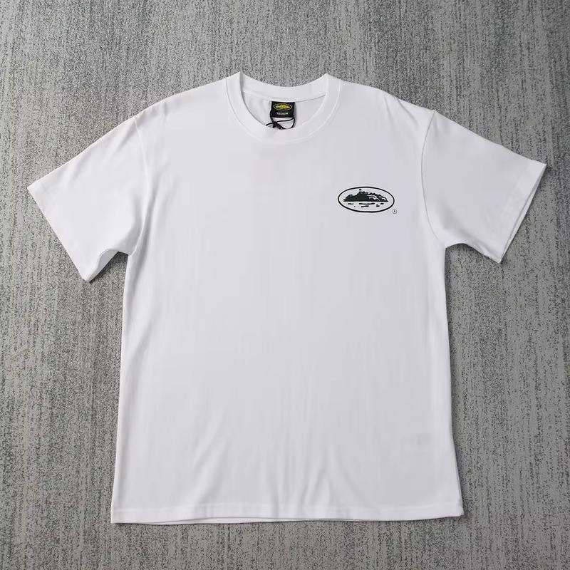 New Young Zomer Nieuw Klein Bootje Bedrukt Korte Mouw T-shirt Los Rond Hals Ademend Halve Mouw Casual Mode Merk L wit