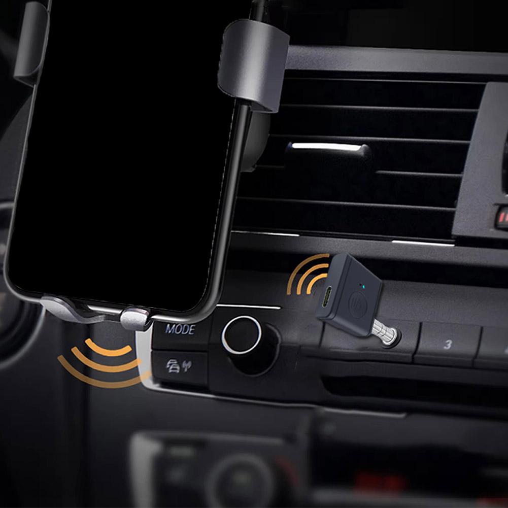 Aux Receiver Wireless Car Bluetooth Adapter 3.5mm To 3.5mm Jack Audio Music Mic Handsfree Adapter For Car Speaker Bluetooth 5.3