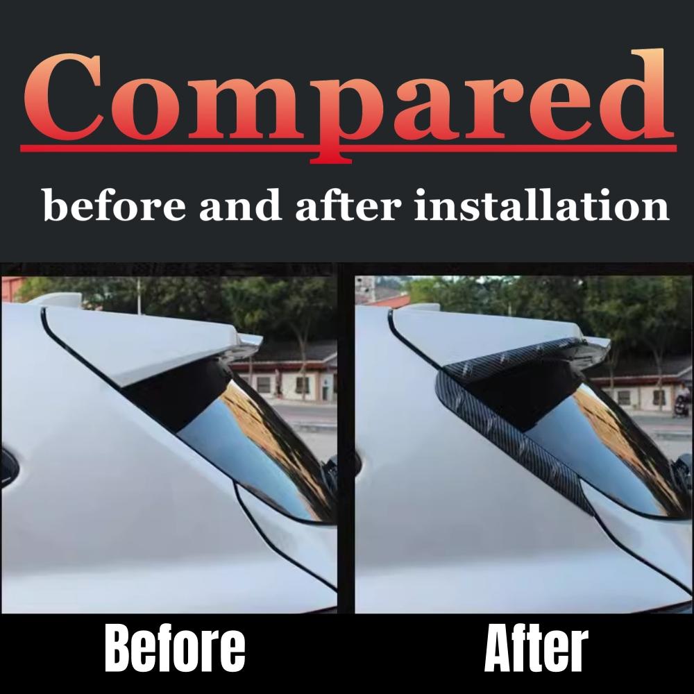 For Toyota Highlander XU70 Kluger 2020 2021 2022 2023 Hybrid Car Rear Roof Trunk Spoiler Wing Tail Air Deflector Sequins Strips