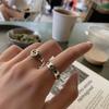 Star Vintage Trendy Ring Crafted From 925 Silver With A Distressed Look For Couples