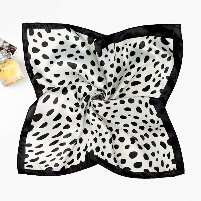 1Pc Polyester Flight Attendants Square Elegant Bandana Fashionable Women's Scarfs Hijab 50x50CM