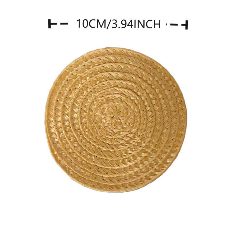 Round Woven Placemats Heat Resistant Non Slip For Kitchen Table Holiday Home Use