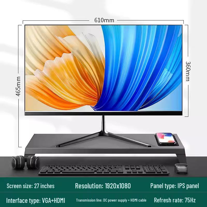 Frameless LED Computer Monitor: 19-27 Inch, Flat & Curved HD LCD Screen
