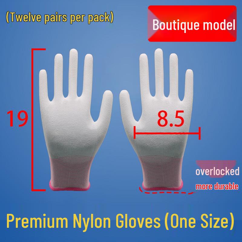 PU Coated Anti-Static Finger Work Gloves - Anti-Slip Protective Palm Gloves