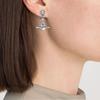 Vivienne Westwood New Petite Orb Transparent Saturn Pendant Earrings Women Earrings Brass Silver 6202003202P019P019