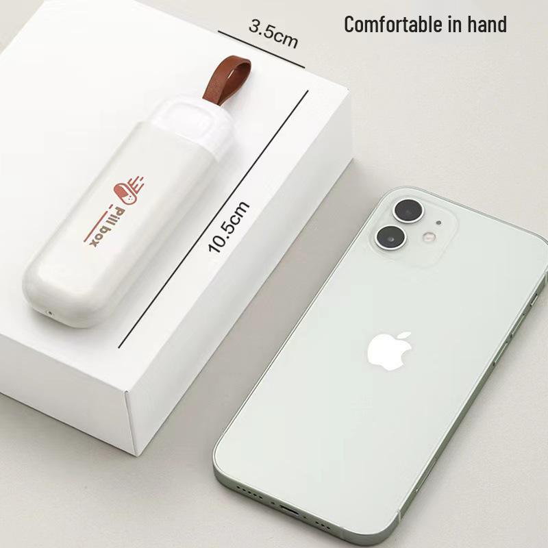 Compact Travel Medicine Box: Portable, Moisture-Proof, Three Compartment Pill Organizer