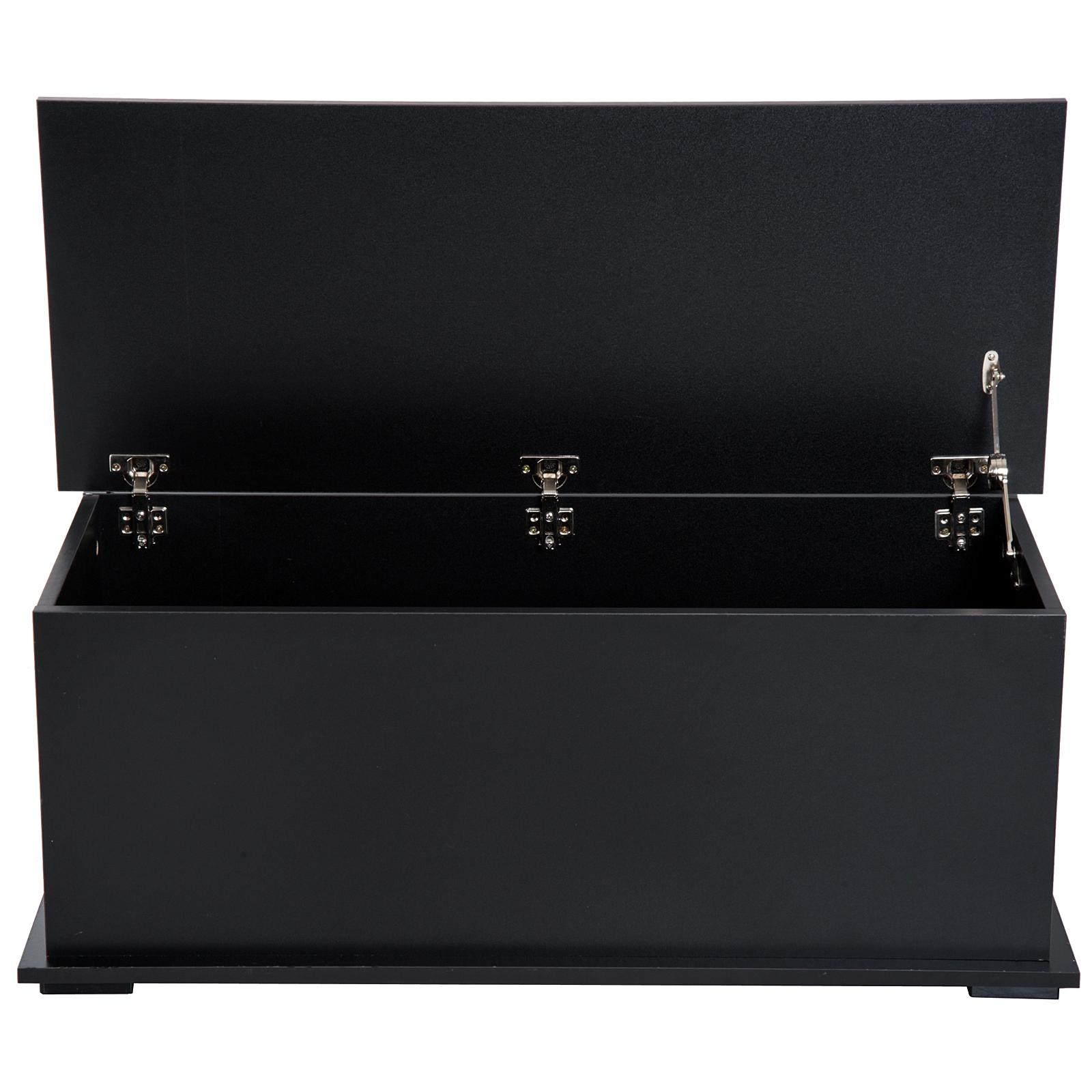 Coffre de rangement 113L Boîte de rangement avec couvercle rabattable et 2 charnières de sécurité Coffre de rangement pour salon Entrée 100 X 40 X