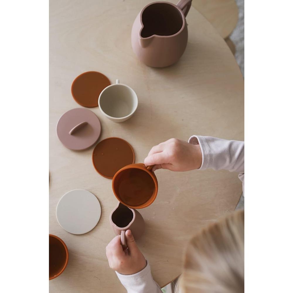 Silicone Kids Tea Game Set, 12-piece dishwasher-safe tea gift set for toddlers