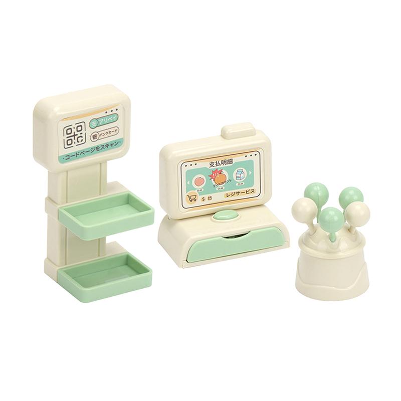 

1:12 кукольных домиков Миниатюрный симулятор супермаркета Кассовый аппарат Мебель Модель для дома Декор Игрушка Кукольный дом Аксессуары