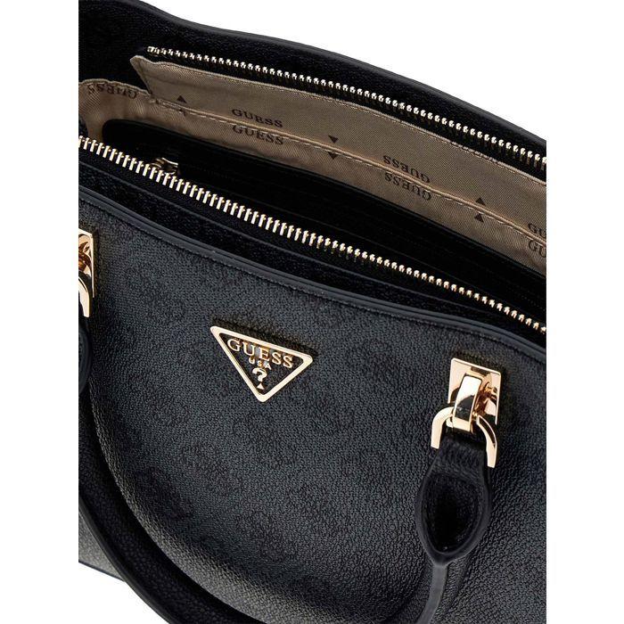 GUESS Dunkelgrau Schwarz Handtasche für Damen - Noelle II Mehrfachfach Umhängetasche S Coal Logo 327669