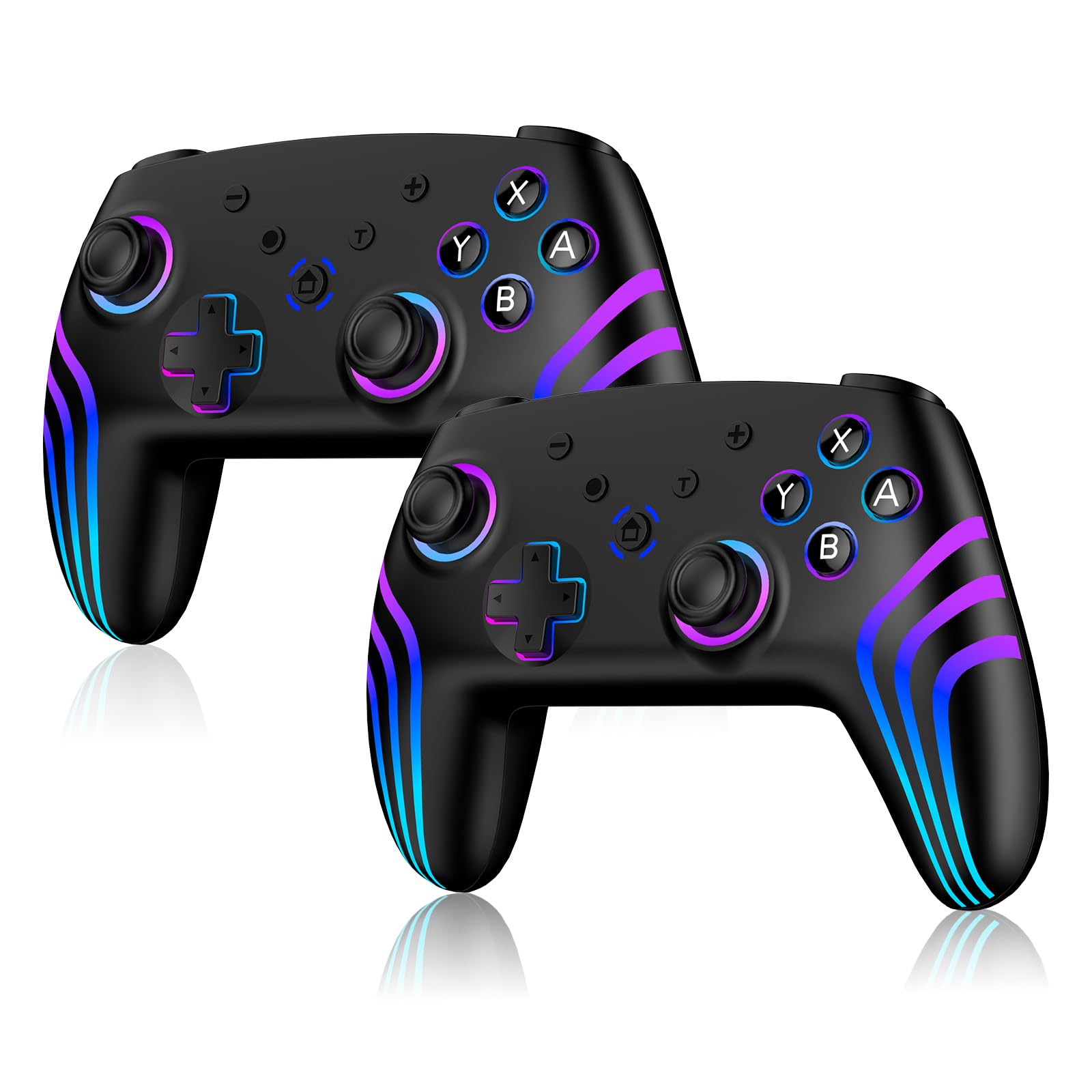 

Switch Controllers Black Switch2 800mAh High 7 Hours Continuous Turbo Rapid RGB Back Buttons Macro Hall Effect HD Gyro Bluetooth Wireless Compatible чёрный