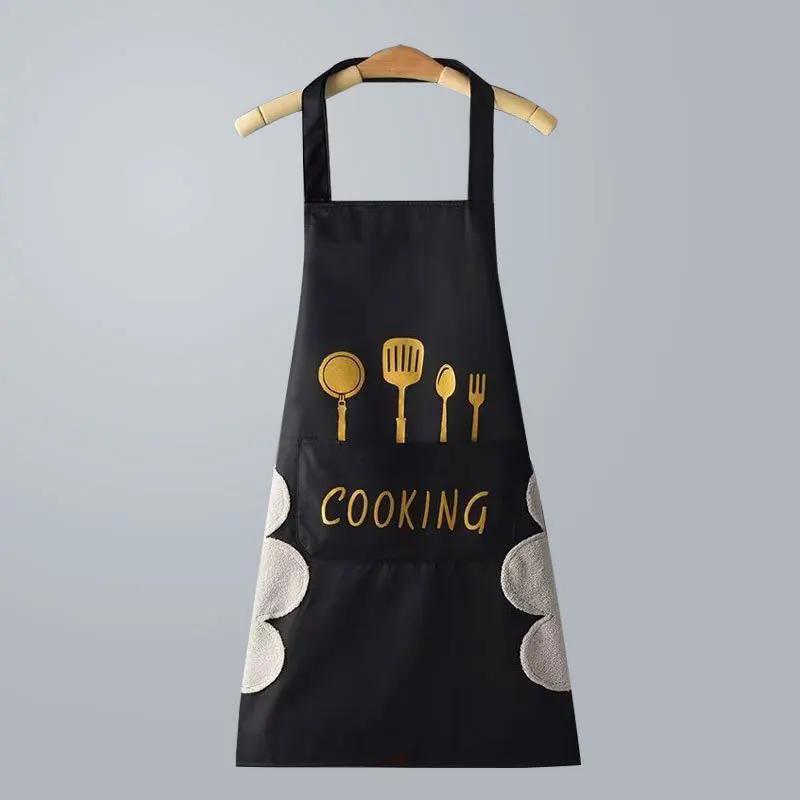 Apron Waterproof Oilproof Cooking Apron Kitchen Work Clothes Home Cooking Cleaning Men and Women Universal Sleeveless Apron