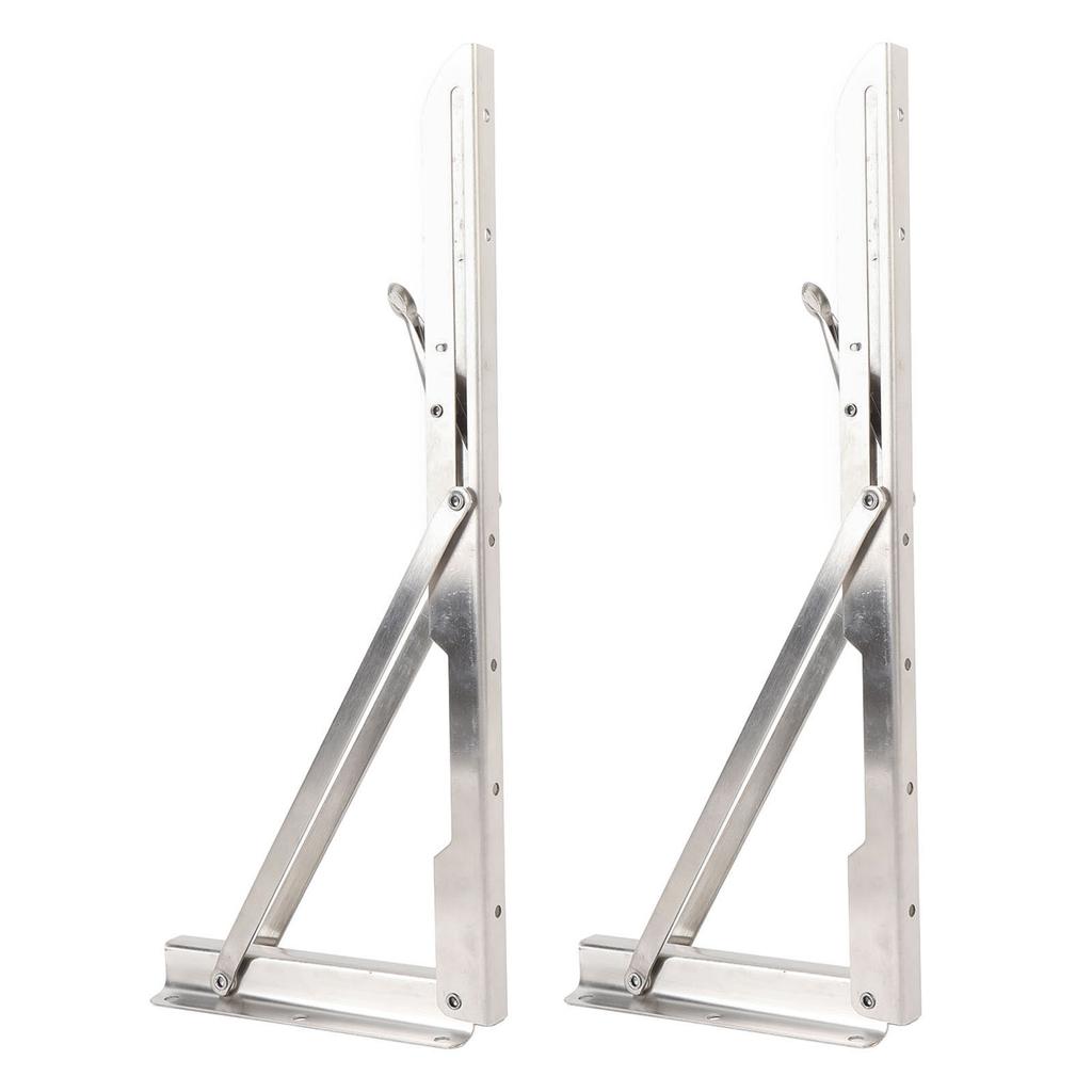 Folding Bench Table Wall Shelf 15.6 Inch Heavy Duty Stainless Steel Wall Mounted Shelf Hinge Bracket for Bench Table