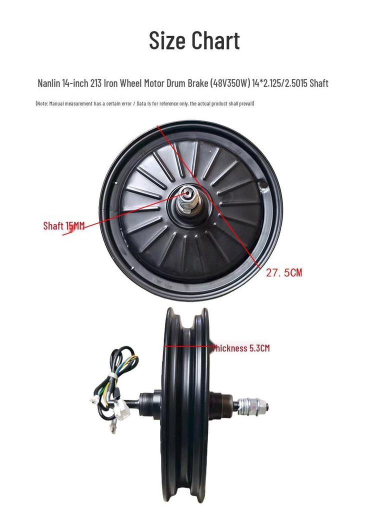 Motore Scooter Elettrico Nanlin: 10/14/16 pollici, Nuova Bicicletta Elettrica Standard Nazionale, Compatibile con Freni a Tamburo e a Disco.