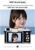 4K High-Resolution Flip Screen Mirrorless Digital Camera for Vlogging and Parties