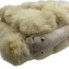Used courregesShoulder Bag beige/Ivory fur/Suede Women