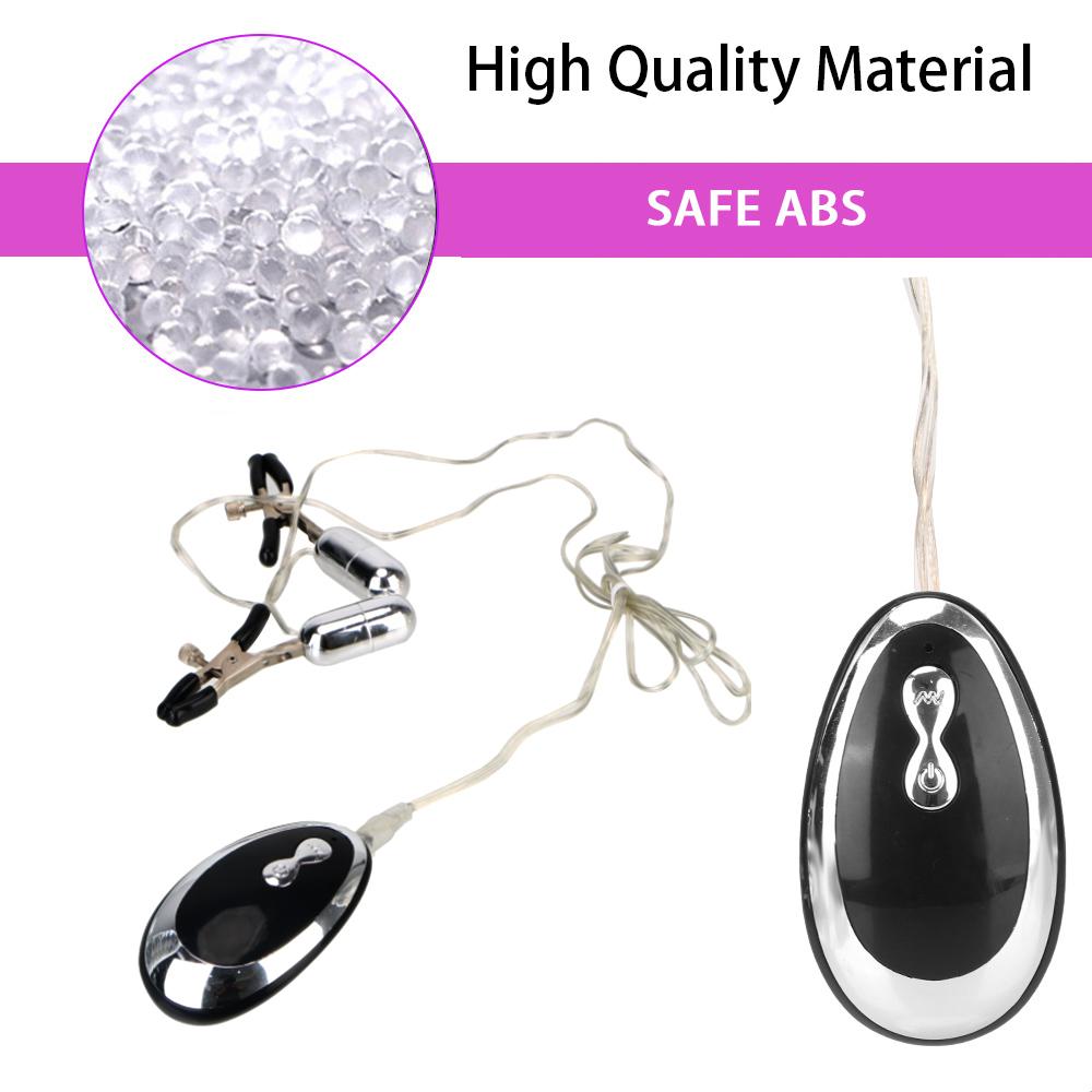 Brystvorteklemmer Klitorisk klips Brystvorte Klitoral Stimulere Brystmassasje Vibrator Sex Shop 20 Frekvens SM Produkter Sexleketøy for Kvinner Par